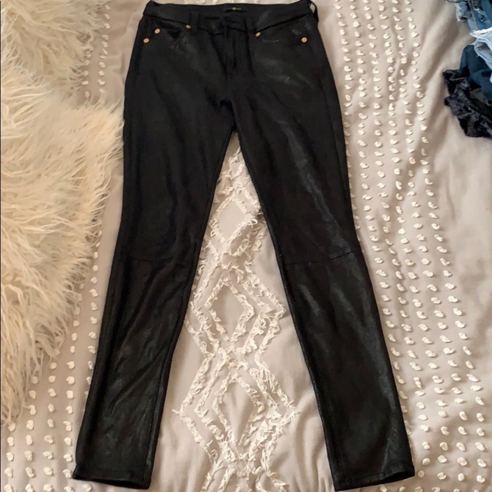 7 for All Mankind Snakeskin skinny jeans